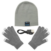 Bluetooth Headphone Winter Hat Warm Beanie Music Cap With Gloves Jack's Clearance