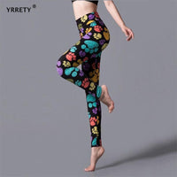 YRRETY Leopard Print Leggings Jack's Clearance