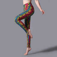 YRRETY Leopard Print Leggings Jack's Clearance