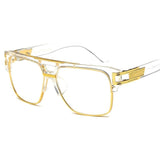 Classic Luxury Men Sunglasses Glamour Fashion Brand Sun Glasses For Women Mirrored Retro Vintage Square Designer Shades Jack's Clearance