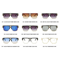 Classic Luxury Men Sunglasses Glamour Fashion Brand Sun Glasses For Women Mirrored Retro Vintage Square Designer Shades Jack's Clearance