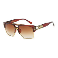 Classic Luxury Men Sunglasses Glamour Fashion Brand Sun Glasses For Women Mirrored Retro Vintage Square Designer Shades Jack's Clearance