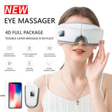 Eye Massager 4D Smart Airbag Vibration Eye Care Instrument Hot Compress Bluetooth Eye Massage Glasses Fatigue Pouch & Wrinkle Jack's Clearance