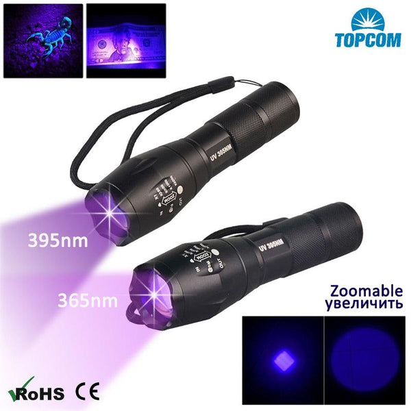 Topcom 3W Zoomable UV Light Ultraviolet Torch Jack's Clearance