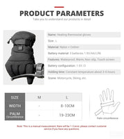 Waterproof Motorcycle Gloves Heating USB Hand Warmer Electric Thermal Heated Gloves Battery Powered Gloves Jack's Clearance
