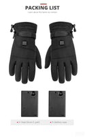 Waterproof Motorcycle Gloves Heating USB Hand Warmer Electric Thermal Heated Gloves Battery Powered Gloves Jack's Clearance