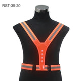 LED High Visibility Outdoor Running Cycling Reflective Safety Vest Jack's Clearance