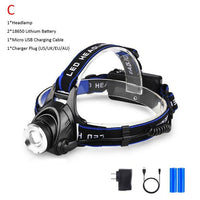 LED Super Bright USB Rechargeable Headlamp Jack's Clearance