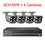 Techage Security Camera System 8CH 5MP HD POE NVR Kit CCTV Two Way Audio AI Face Detect Outdoor Video Surveillance IP Camera Set Jack's Clearance
