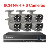 Techage Security Camera System 8CH 5MP HD POE NVR Kit CCTV Two Way Audio AI Face Detect Outdoor Video Surveillance IP Camera Set Jack's Clearance