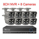 Techage Security Camera System 8CH 5MP HD POE NVR Kit CCTV Two Way Audio AI Face Detect Outdoor Video Surveillance IP Camera Set Jack's Clearance