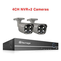 Techage Security Camera System 8CH 5MP HD POE NVR Kit CCTV Two Way Audio AI Face Detect Outdoor Video Surveillance IP Camera Set Jack's Clearance