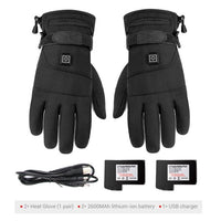 Waterproof Motorcycle Gloves Heating USB Hand Warmer Electric Thermal Heated Gloves Battery Powered Gloves Jack's Clearance