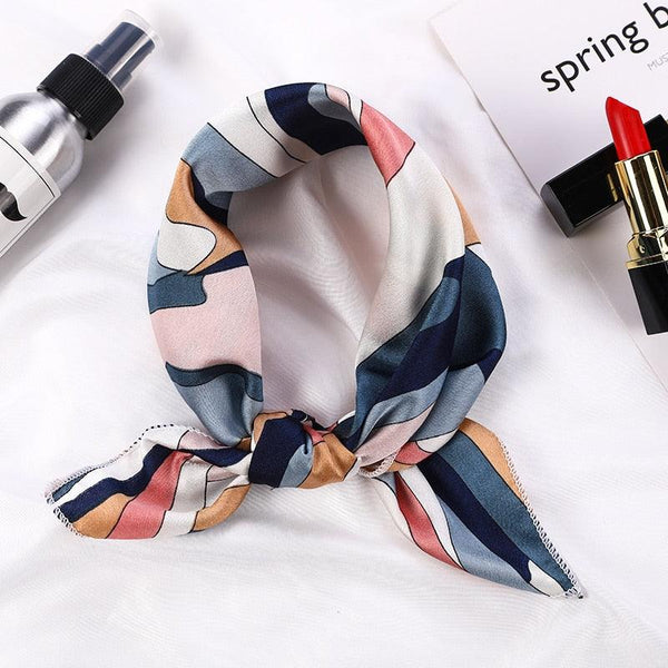 Square Silk Scarf Satin Print Jack's Clearance