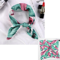 Square Silk Scarf Satin Print Jack's Clearance