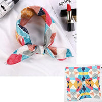Square Silk Scarf Satin Print Jack's Clearance
