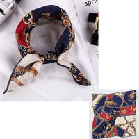 Square Silk Scarf Satin Print Jack's Clearance