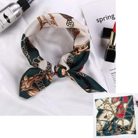 Square Silk Scarf Satin Print Jack's Clearance