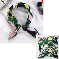Square Silk Scarf Satin Print Jack's Clearance