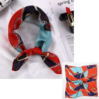 Square Silk Scarf Satin Print Jack's Clearance