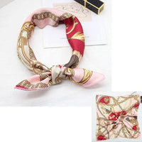 Square Silk Scarf Satin Print Jack's Clearance
