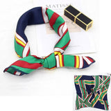 Square Silk Scarf Satin Print Jack's Clearance