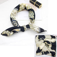 Square Silk Scarf Satin Print Jack's Clearance