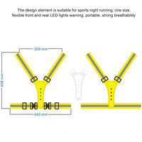 LED High Visibility Outdoor Running Cycling Reflective Safety Vest Jack's Clearance