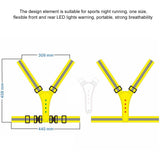LED High Visibility Outdoor Running Cycling Reflective Safety Vest Jack's Clearance