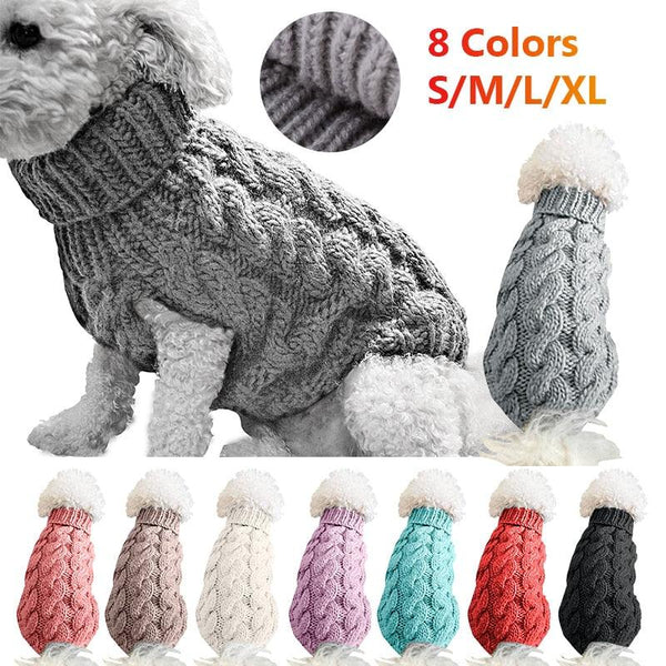 Winter Dog Clothes Puppy Knitting Warm Wool Outfit Pet Clothing for Small Medium Jack's Clearance