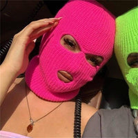 Full Face Cover Ski Mask Hat 3 Holes Balaclava Army Tactical CS Windproof Knit Beanies Bonnet Winter Warm Unisex Caps Jack's Clearance