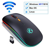 RGB Bluetooth Computer Mouse With LED Backlit USB For PC Laptop Jack's Clearance