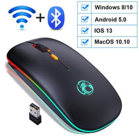 RGB Bluetooth Computer Mouse With LED Backlit USB For PC Laptop Jack's Clearance