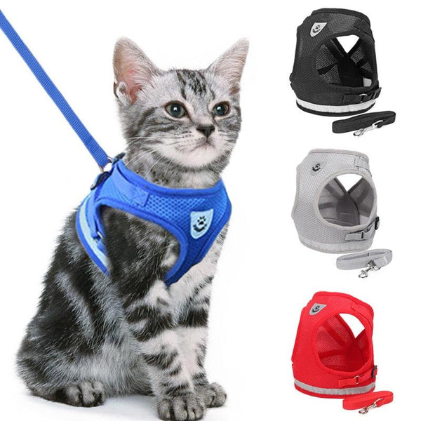 Cat Dog Adjustable Harness Vest Polyester Mesh Jack's Clearance