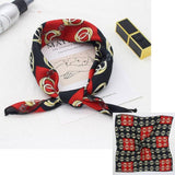 Square Silk Scarf Satin Print Jack's Clearance