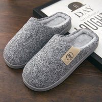 Men Winter Warm Slippers Fur Slippers Men Boys Plush Slipper Cotton Shoes Non-slip Solid Color Home Indoor Casual Slippers Jack's Clearance
