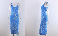 FSDA 2021 Bodycon Dress Women Green Sleeveless Spaghetti Strap Beach Midi Dresses Jack's Clearance