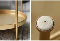 Nordic Simple Iron Double-layer Small Tea Table Corners Round Coffee Table Lving Room Mini Sofa Side Table Jack's Clearance