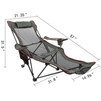 Reclining Camping Chair with Footrest Jack's Clearance