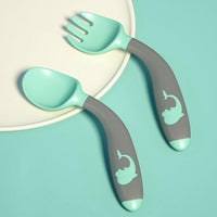 Silicone Spoon for Baby Utensils Set Auxiliary Food Toddler Learn To Eat Training Bendable Soft Fork Infant Children Tableware Jack's Clearance