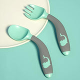 Silicone Spoon for Baby Utensils Set Auxiliary Food Toddler Learn To Eat Training Bendable Soft Fork Infant Children Tableware Jack's Clearance
