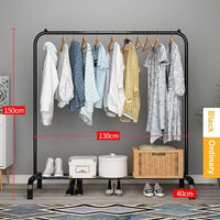 Coat Rack Clothes Rack Drying Clothes Rack Floor Standing Clothes Hanging Storage Simple Furniture Telescopic Mobile Cloth Rail Jack's Clearance