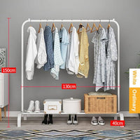 Coat Rack Clothes Rack Drying Clothes Rack Floor Standing Clothes Hanging Storage Simple Furniture Telescopic Mobile Cloth Rail Jack's Clearance