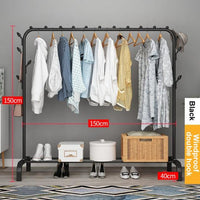 Coat Rack Clothes Rack Drying Clothes Rack Floor Standing Clothes Hanging Storage Simple Furniture Telescopic Mobile Cloth Rail Jack's Clearance