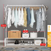 Coat Rack Clothes Rack Drying Clothes Rack Floor Standing Clothes Hanging Storage Simple Furniture Telescopic Mobile Cloth Rail Jack's Clearance
