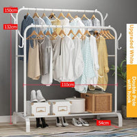 Coat Rack Clothes Rack Drying Clothes Rack Floor Standing Clothes Hanging Storage Simple Furniture Telescopic Mobile Cloth Rail Jack's Clearance