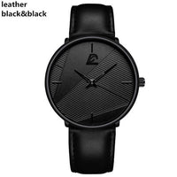 Classic Black Ultra Thin Stainless Steel Watch Jack's Clearance