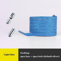 Elastic No Tie Shoelaces Colorful Flat Shoe laces Sneakers shoelace Metal Lock Lazy Laces for Kids Adult One size fits all shoes Jack's Clearance