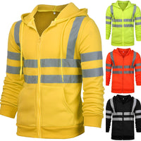 Stripe Patchwork Hooded High Visibility Workwear Jack's Clearance