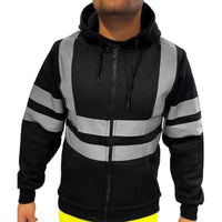 Stripe Patchwork Hooded High Visibility Workwear Jack's Clearance